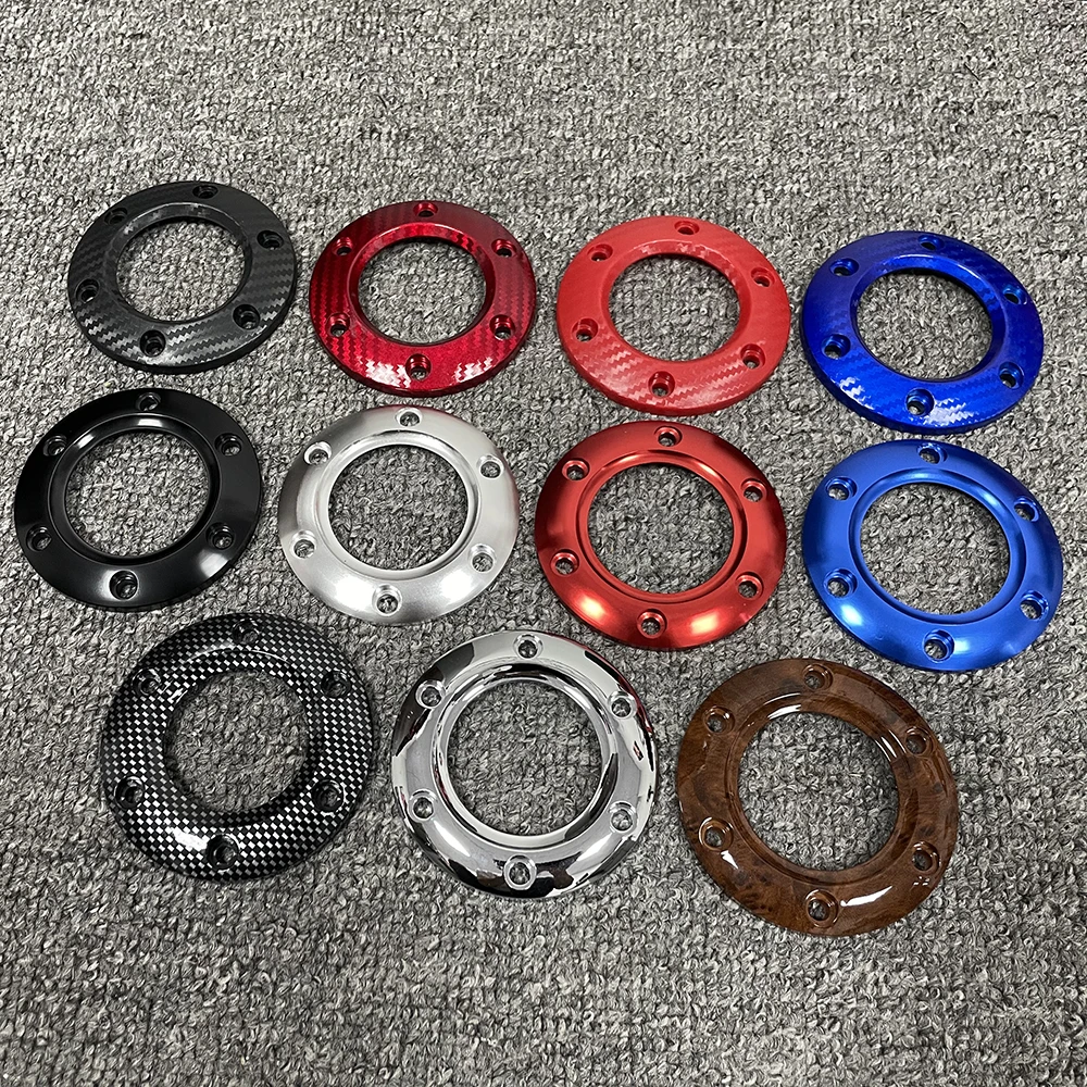 Car modification steering wheel horn button outer cover, fixing ring, horn switch fastening cover 70mm hole spacing