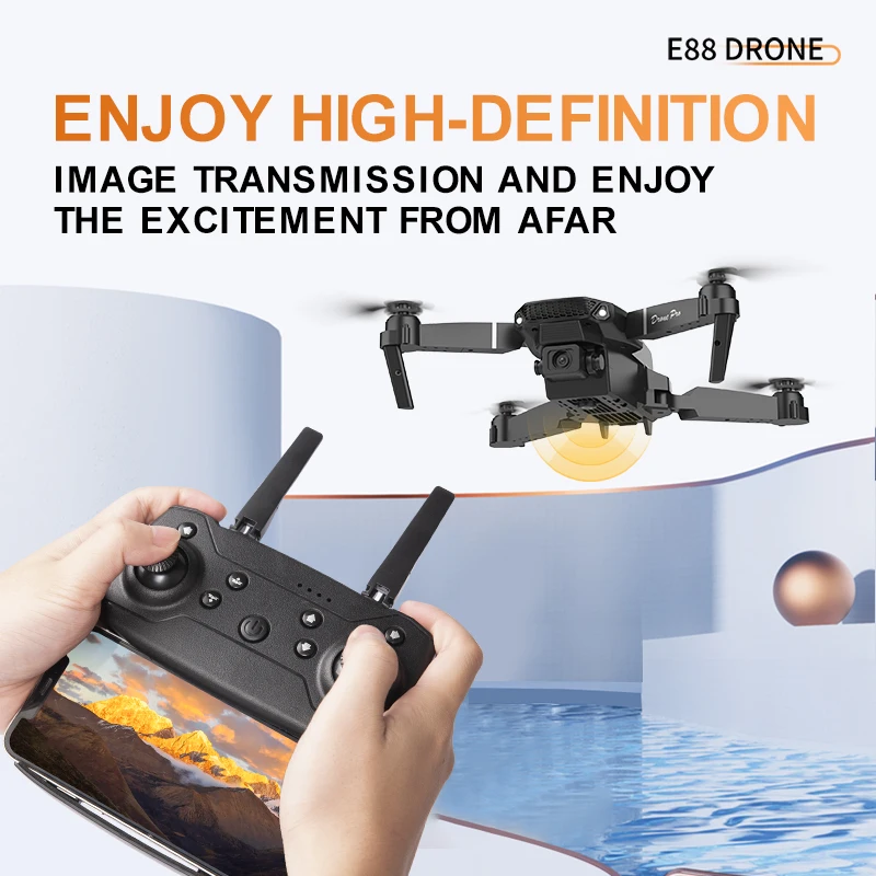 Professional E88Pro Remote Control Drone 4K Wide-angle HD Aerial Camera Foldable RC Helicopter WIFI FPV Quadcopter Toy Gift