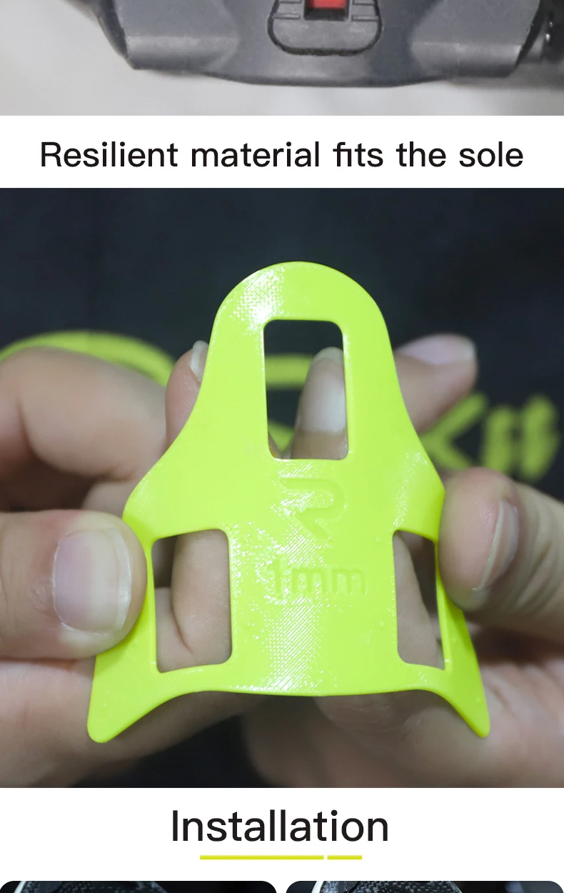 RRSKIT Fahrrad-Klammer-Korrekturscheibe für SPD-Straßenklammern, für KEO TIME Speedplay, für Mountainbike-Klammer, Winkel- und Höhenkorrekturscheibe – Detail 4