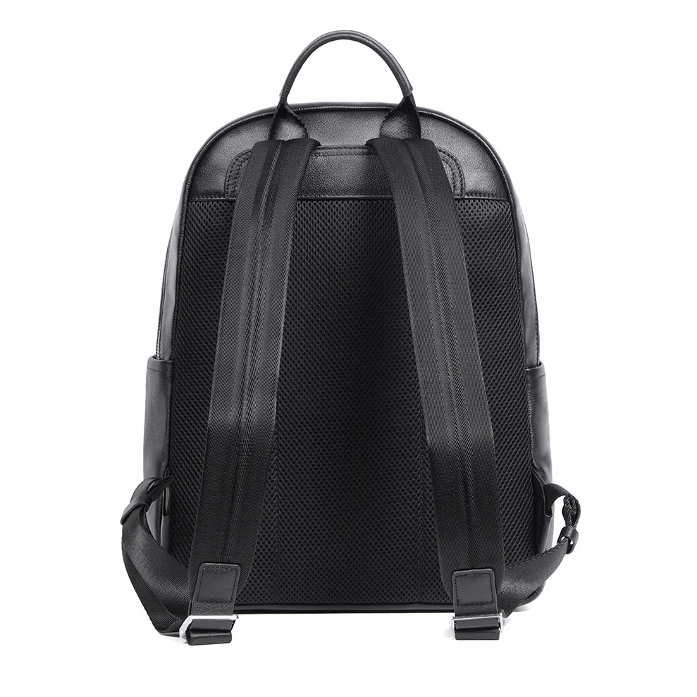 Imagem -04 - Mochila de Negócios de Couro Genuíno para Homens Primeira Camada de Couro Escolar Grande Bolsa para Laptop Bolsa de Viagem Nova 156