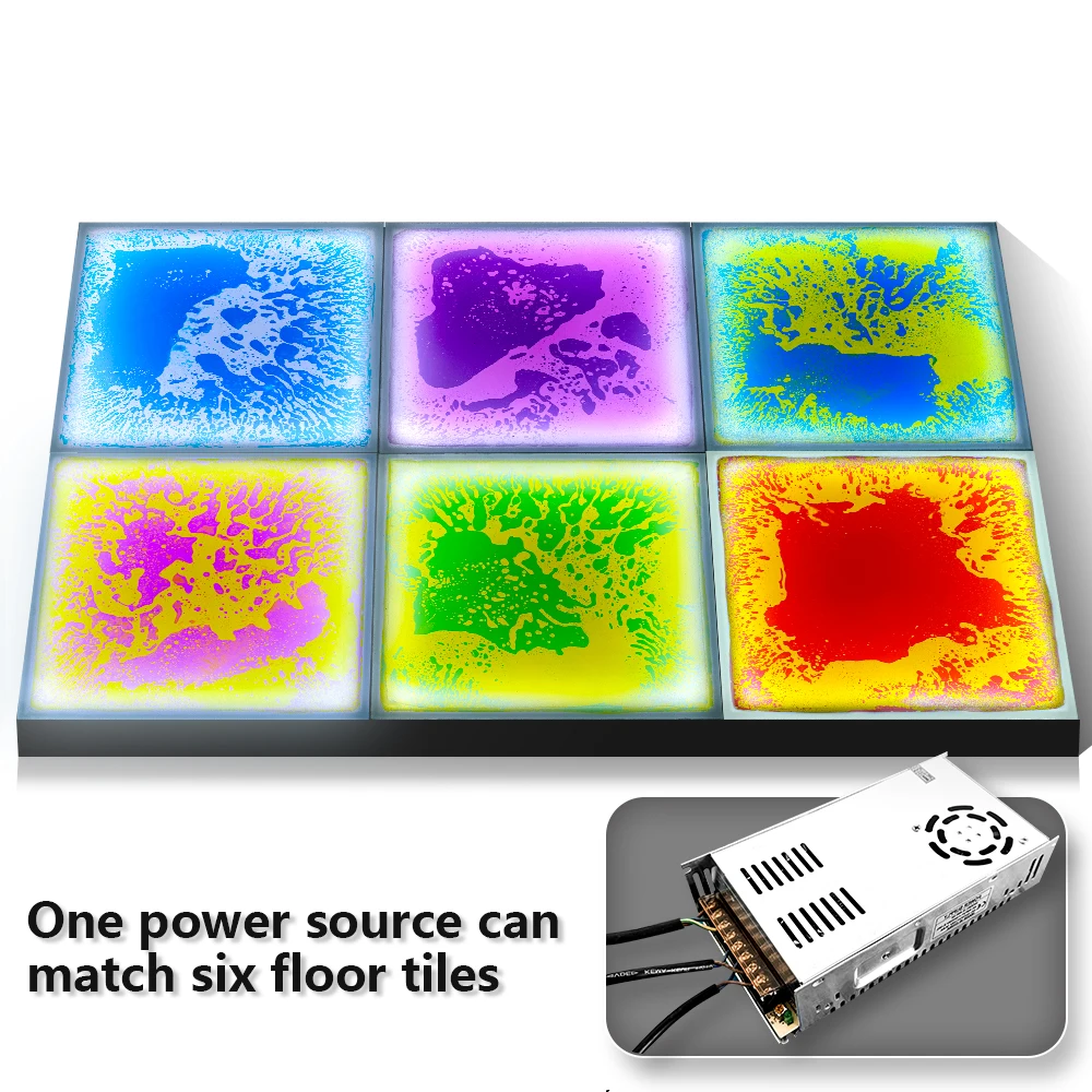 New Technology Upgrade LED Luminescent Liquid Floor Tiles Children's Puzzle Toys Squeezing Toys T-stage Show