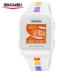 SKMEI 2055 2Time Digital Watch For Man Fashion Sport Watches Countdown Chronograph Electronic Movement 5Alarm Clock Waterproof