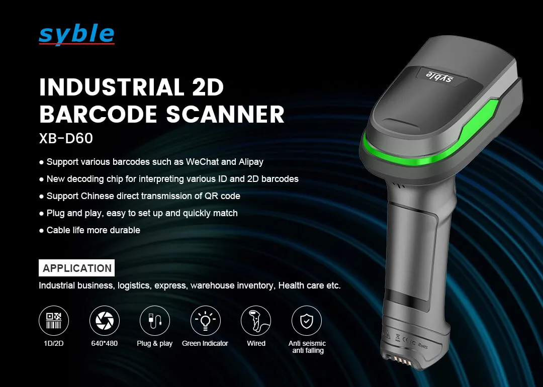 XB-D60 Syble China Factory Price Checker QR Code Reader 2D Android Handheld Barcode Scanner