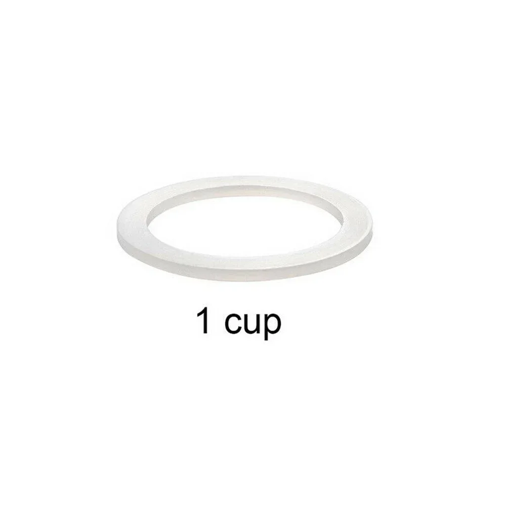 Home Moka Express Seal Replacement White 1/2/3/6/9/12 Cup 39/42/50/54/63/73mm Coffee Pot Accessories Moka Pot Silicone 1 Pcs