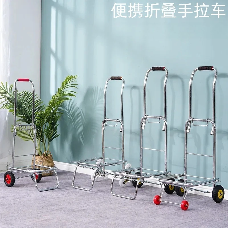 Portable Folding Utility Cart - Shopping, Luggage & Household Trolley for Moving Goods & Cargo