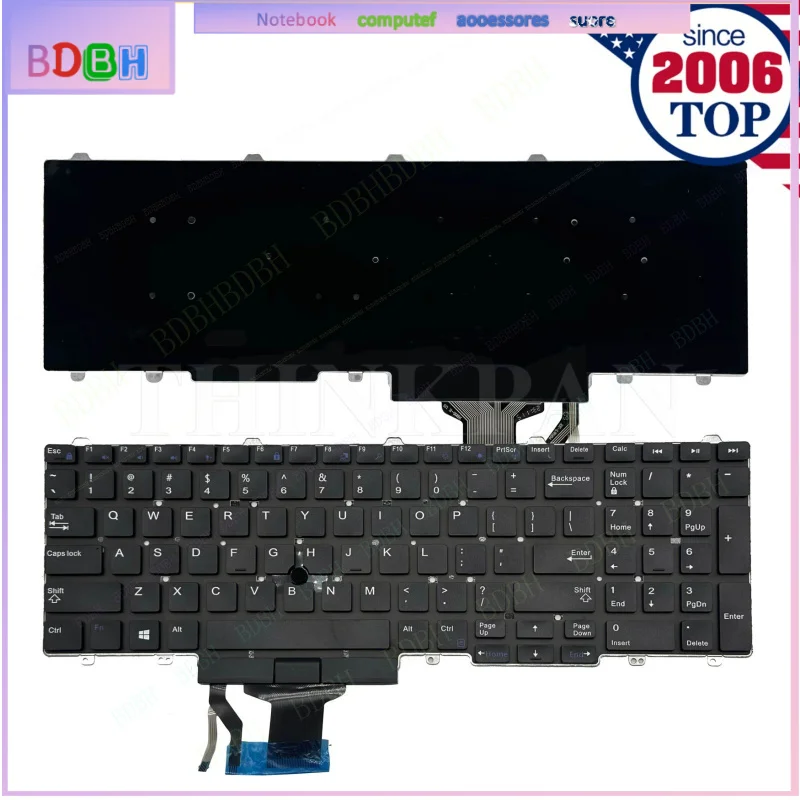 Original US Keyboard for For Dell Precision 7510 7520 7710 7720 Latitude E5580 E5590