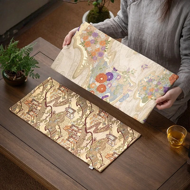 

Японский чайный коврик Nishijin-ori ручной работы, универсальный, для сухого заваривания чая, водонепроницаемый, изоляционный, для дома