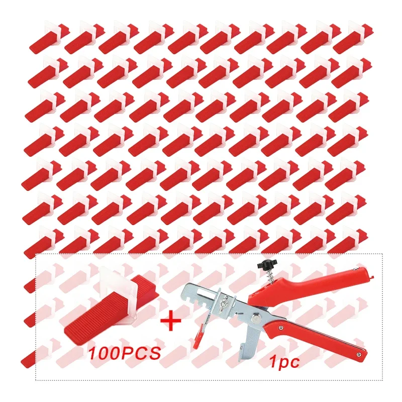 Imagem -05 - Espaçadores Tiling Ferramentas 201 Peças Telha Sistema de Nivelamento mm 1.5 mm mm 2.5 mm mm 100 Peças Clipes Mais 100 Peças Cunhas Mais Peça Alicate Telha Plástica