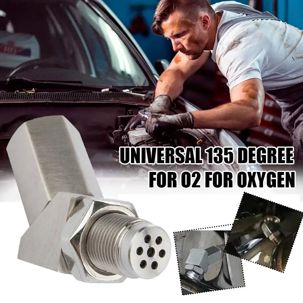 Universal 45 Degree For O2 For Oxygen For Sensor Mini Catalytic Converter Connector For Extender Adapter For Engine C3k6