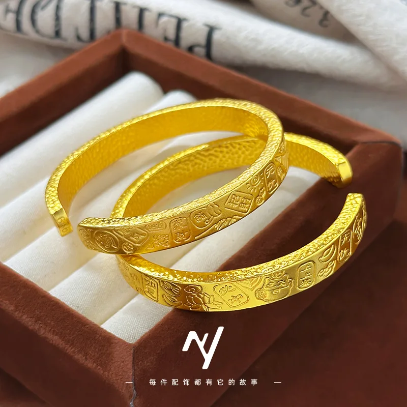 2025 gold shop with the same type of Vietnam gold ancient chisel thickened thickened auspicious fortune awakening lion 9999gold