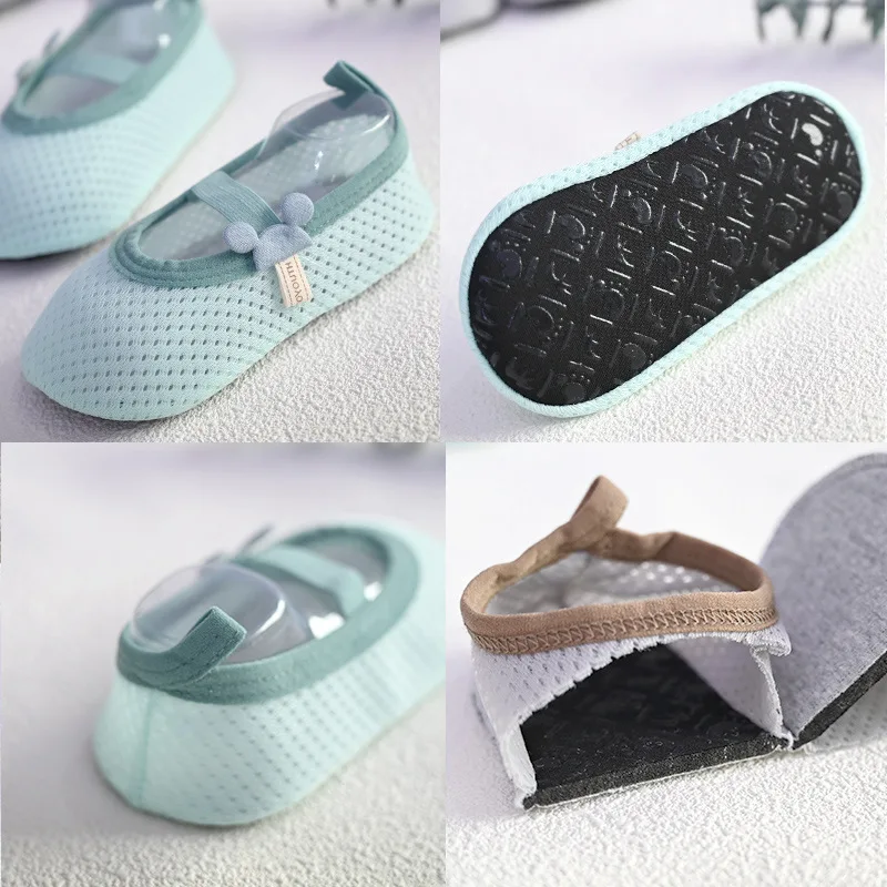 Baby Toddler Shoes Girl Boy Single Layer Breathable Mesh cloth Child Soft Soled Floor Sneaker Newborn  Socks