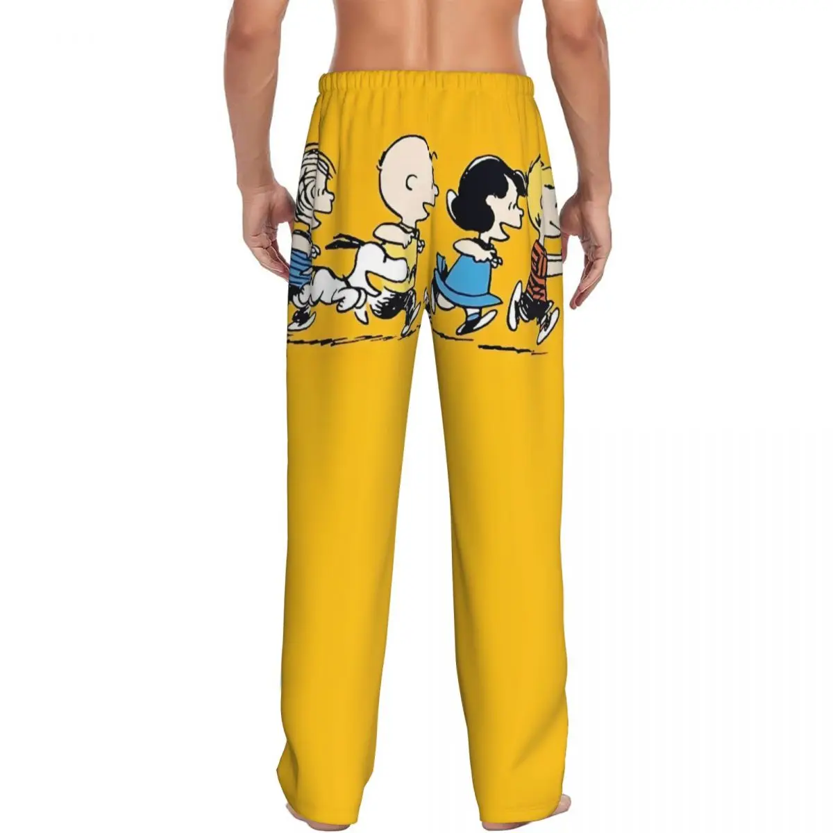カスタム S-スヌーピーズ パジャマ パンツ メンズ かわいい漫画パジャマ ラウンジ スリープ ボトムス ストレッチ ポケット付き