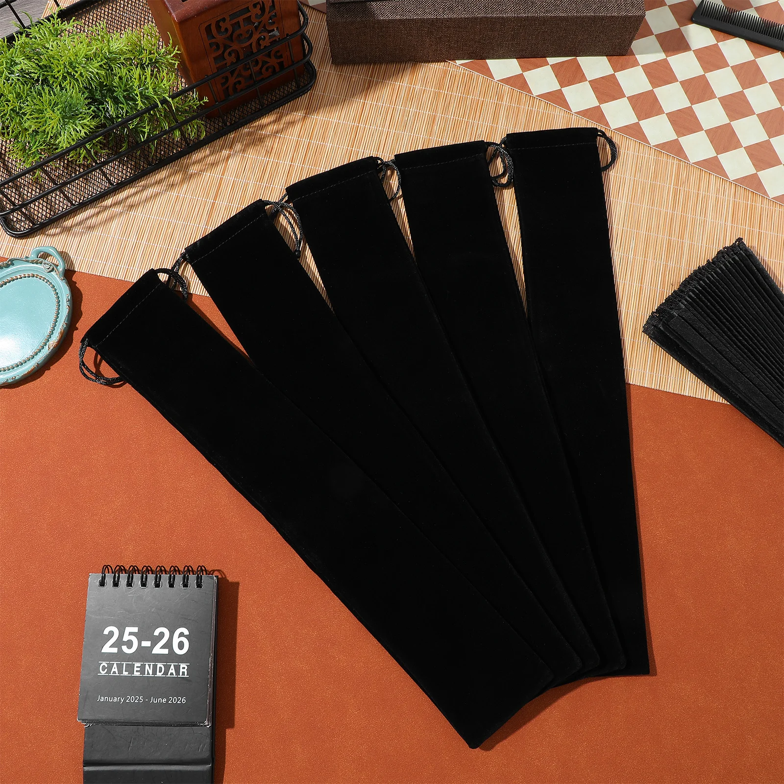 

12Pcs Fan Bags Soft Drawstring Pouches Folding Protector for Travel Wedding Party Dance Rave Gift Storage Organizer