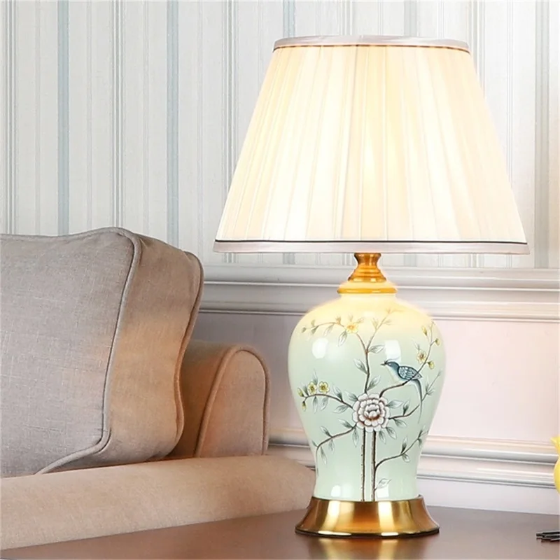 RONIN Ceramic Table Lamps Desk Luxury  Modern Contemporary Fabric for Foyer Living Room Office Creative Bed Room Hotel