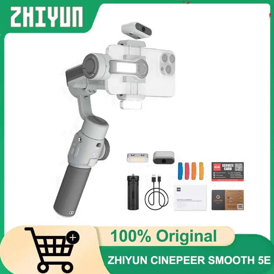 

ZHIYUN CINEPEER SMOOTH 5E 3-Axis Phone Gimbal Handheld Stabilizer with AI tracking module for Smartphone iPhone/XIAOMI/Samsung