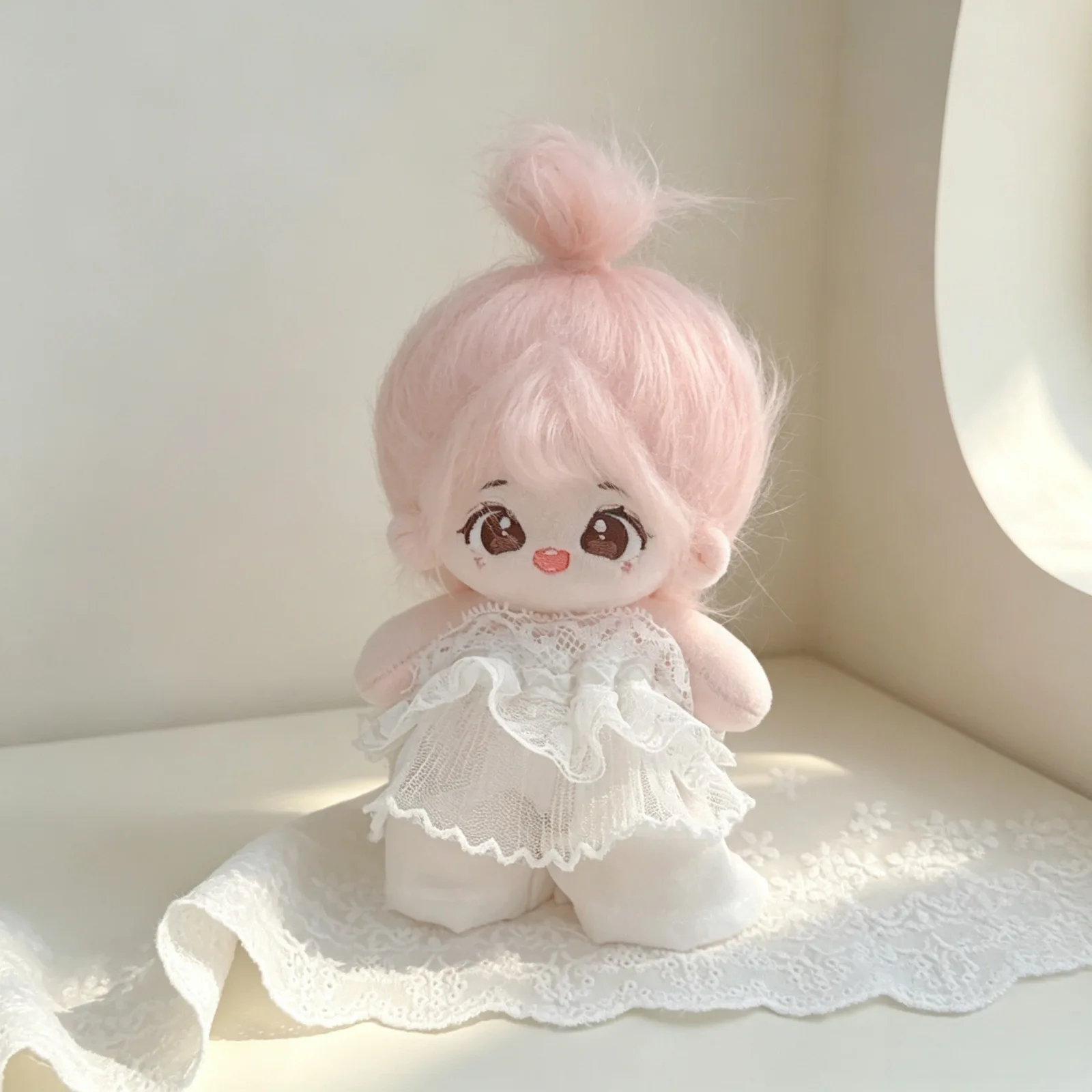 New Lace Flower Rompers Tube Top 2Pcs Set Fit 10-15cm Mini Idol Doll Accessories DIY Dress Up Plush Doll Fans Girls Gifts
