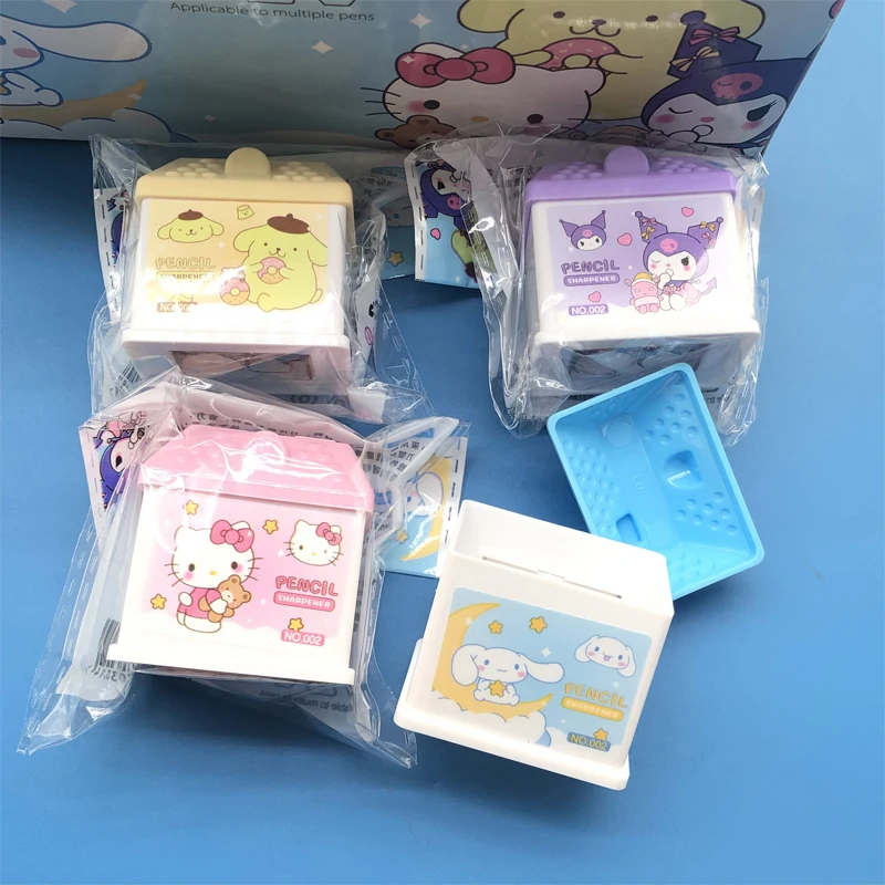 Sanrio 3D house shape pencil sharpener New Penknife kid plastic desktop trinkets stationery gifts Mymelody Kuromi Cinnamoroll