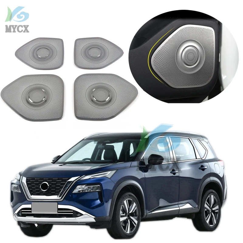 For nissan x-trail x trail xtrail T33 2022 Speaker Conversion Net Cover Car Audio Decorative Circle Metal Mesh Grille Protection