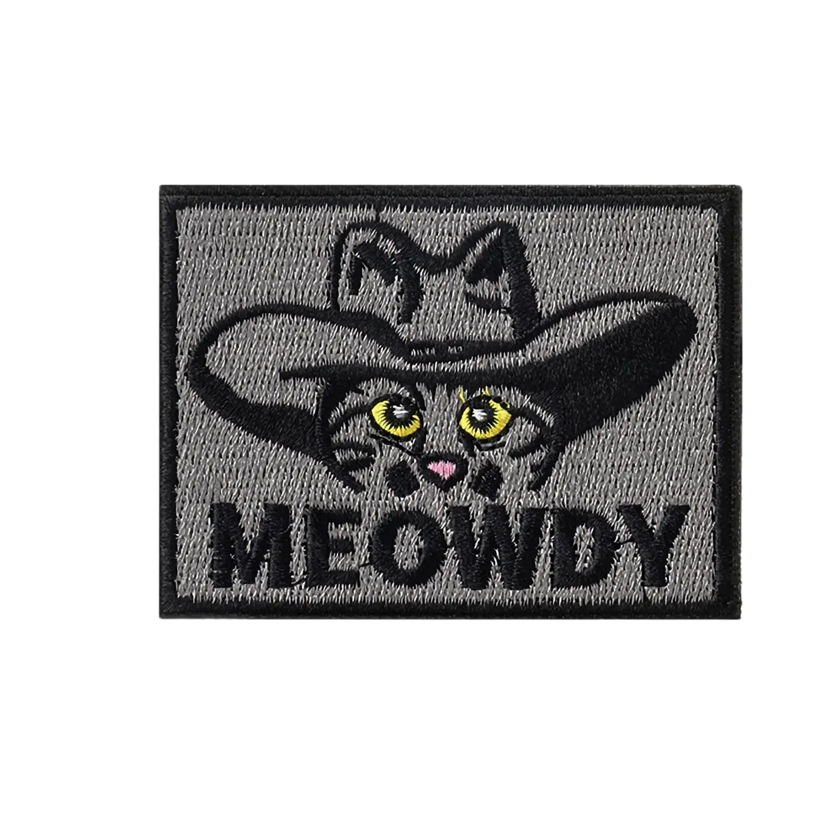 Meowdy Cats Morale Patch Meme Military Badge Murph Hook&Loop Embroidered Patches for Tactical Backpack Vests Jackets Helmets