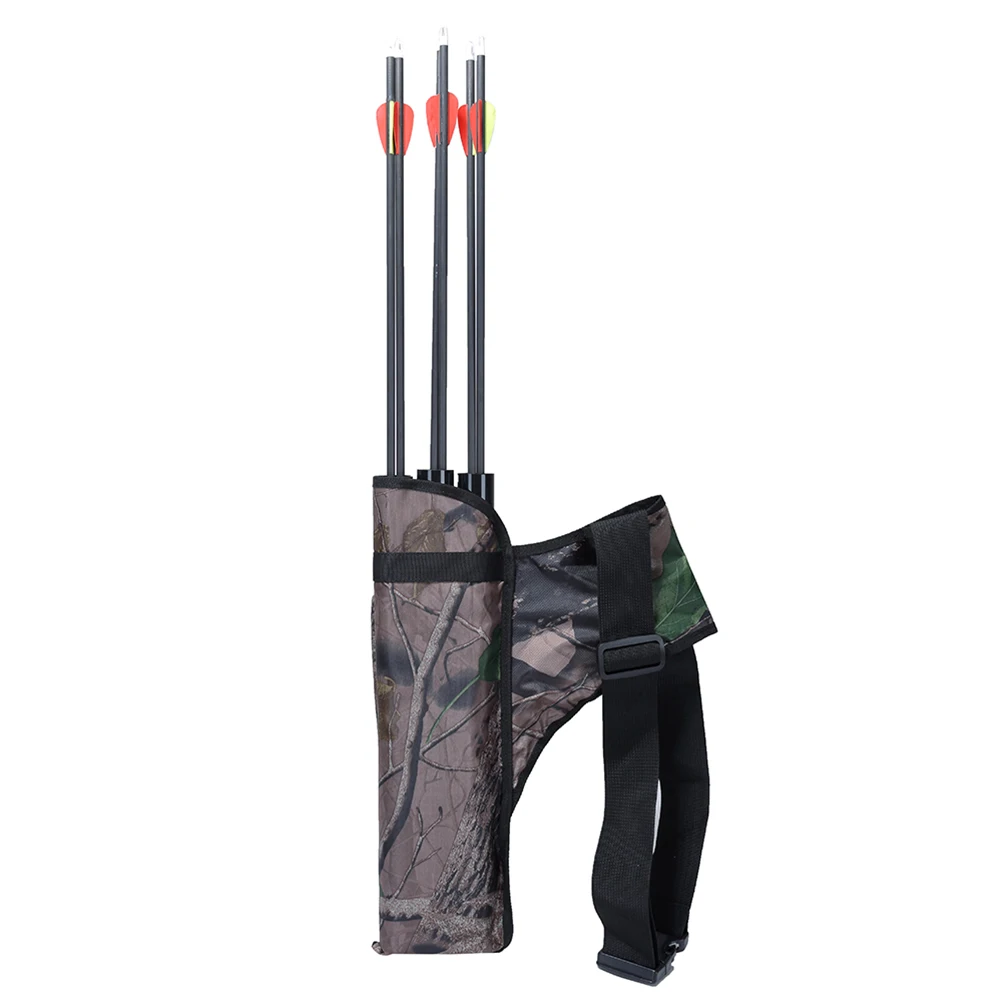 

Durable Archery Arrow Large Capacity Oxford Fabric Adjustable Buckle Outdoor Hunting Pouch No Arrows Black