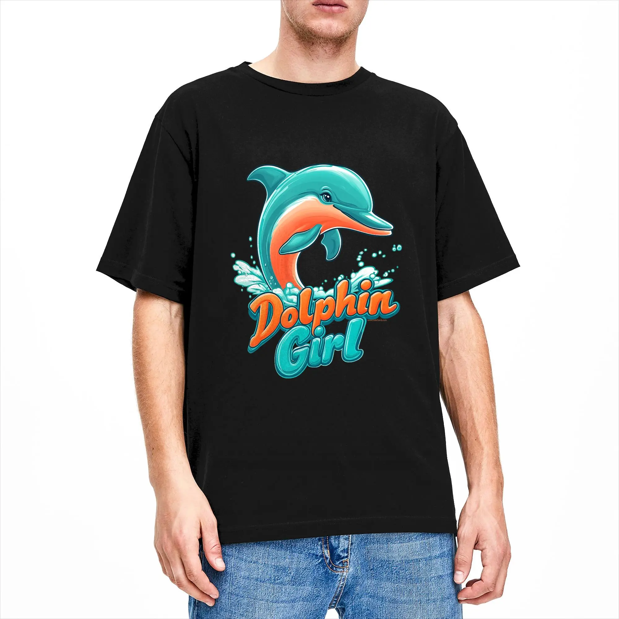 Vintage T-Shirt Summer Dolphin Florida Souvenir Miami Beach Hippie T Shirts  Cotton Tee Shirt for Male Y2K Fun Short Sleeve Tees
