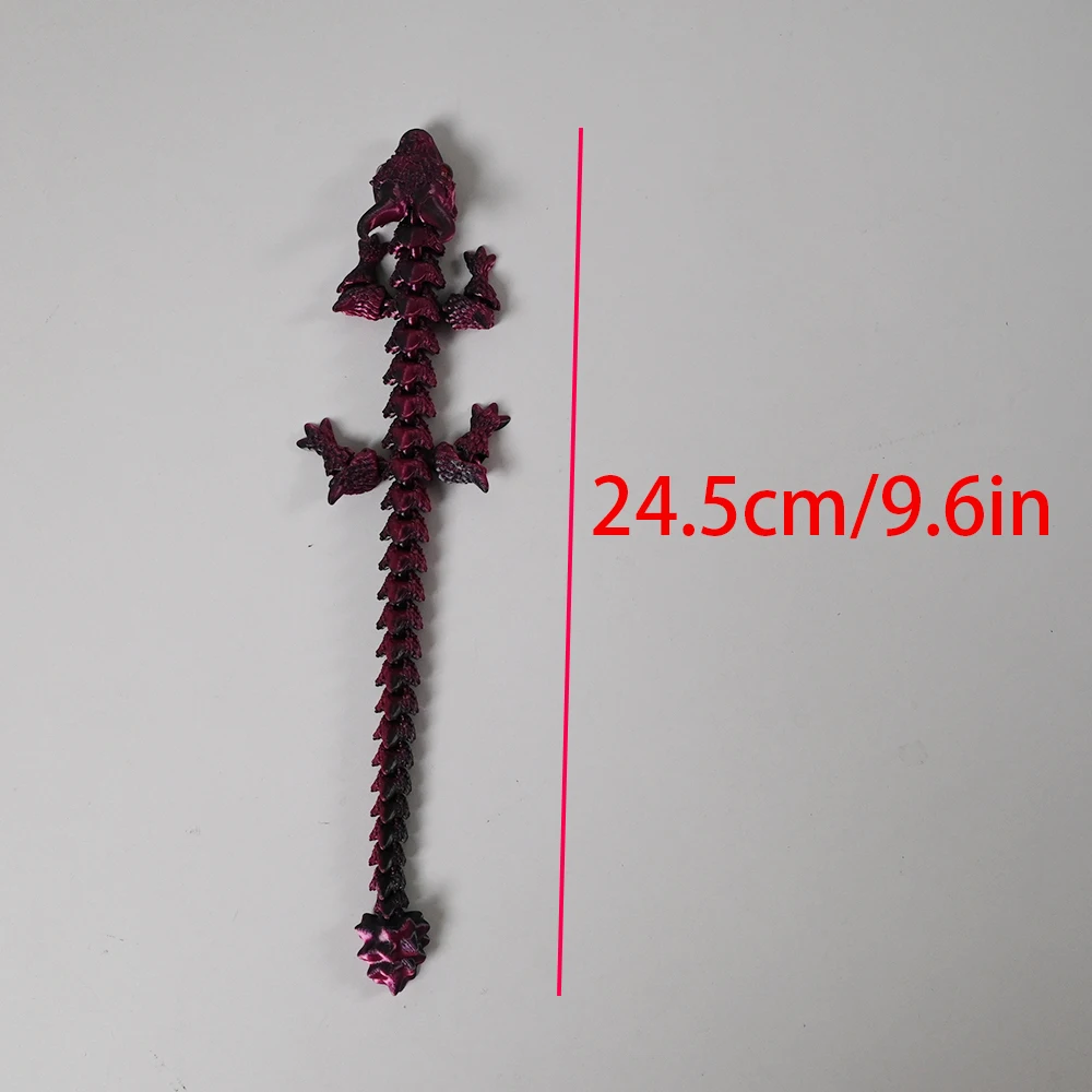 1pc Charming 3D Printed Double-Horned Dragon Figurine with Random Eyes - Ideal for Car Ornament, Home & Car Decor, Living Room
