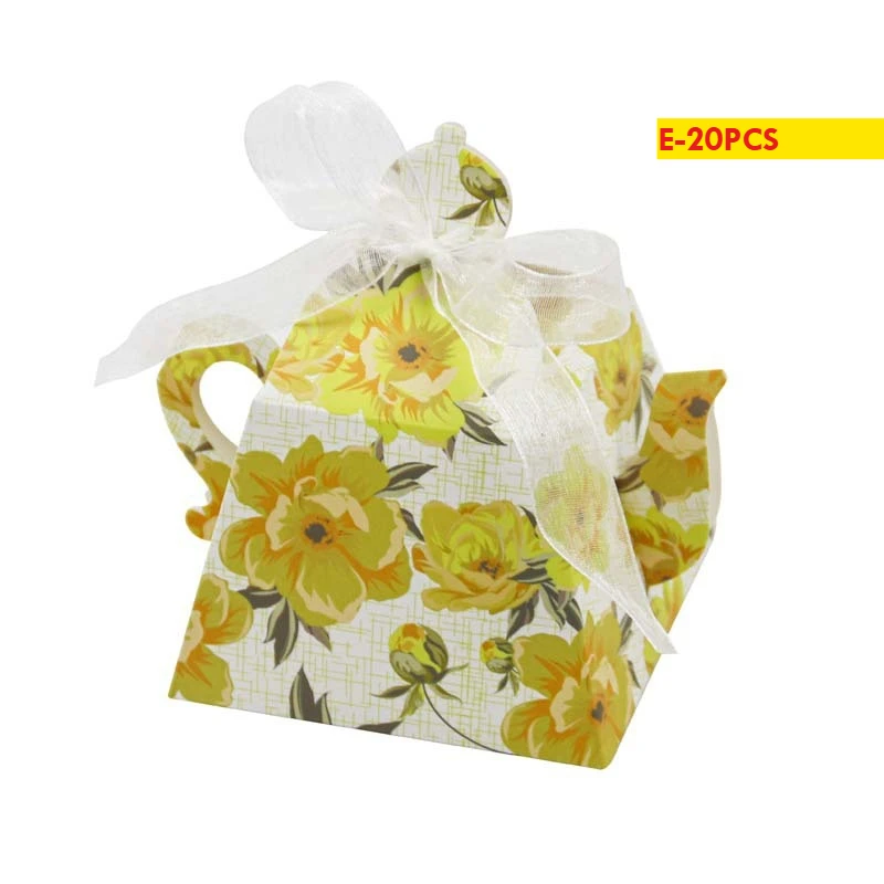 Retro Teapot Shape Paper Candy Box, Wedding Favor