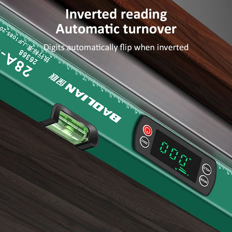 Digital Protractor Angle Finder Electronic Digital Display Level Ruler 0-90 Degree Spirit Level Aluminum Alloy Level Protractor
