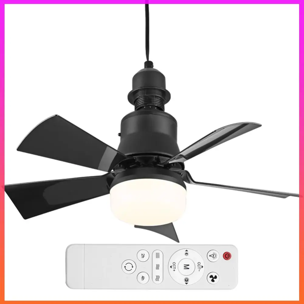 Screw Ceiling Fans with Light Remote Control Timing E27 Socket Ceiling Fan with Light Dimmable for Closet Dressing Room Kitchen