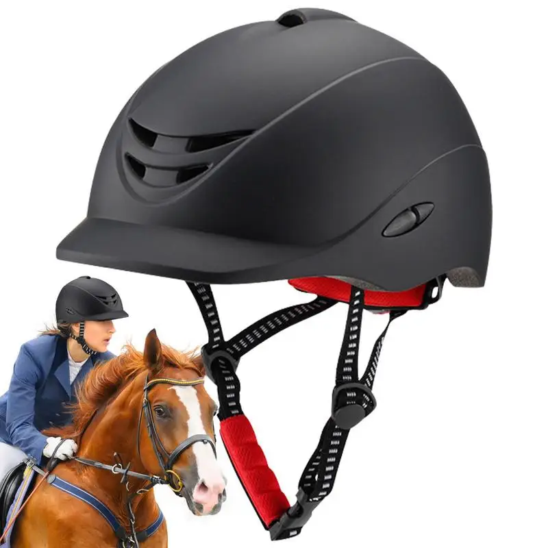 Horse Riding Helmet Adjustable Equestrian Rider Safety Head Hat Body Protectors Riding Equipment For Kids Children Riding tool