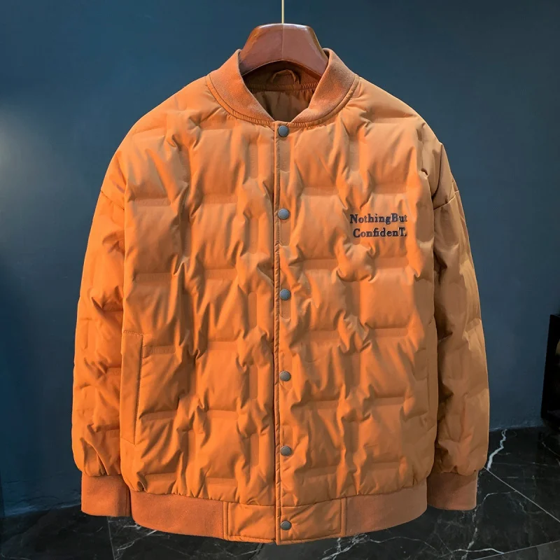 7XL حجم كبير أسفل سترة الرجال الراقية عارضة الشتاء معطف دافئ وسميك النسخة الكورية المألوف البيسبول طوق الملابس #1