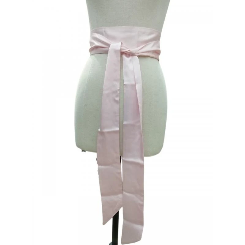 

Розовые, белые атласные ремни для юбок, длинные ленты, регулируемый пояс со шнуровкой и бантом для праздничного платья, декор женской одежды