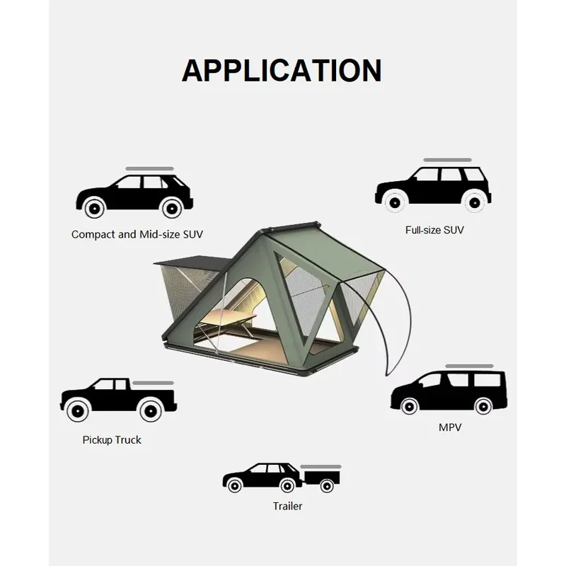 Heavy Duty Pop-Up Roof Top Tent for Adventures