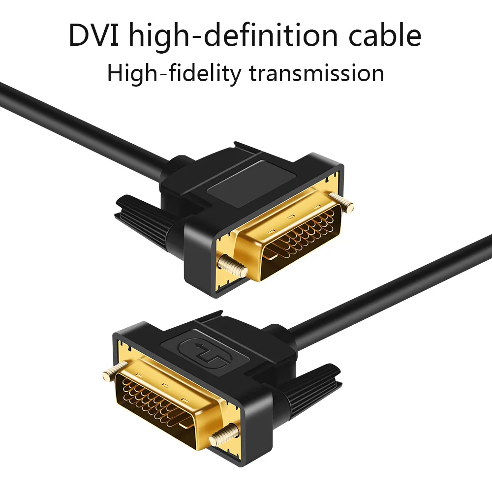 Kabel DVI 1080P kabel DVI do DVI szybki kabel DVI-D z męskiego na męskie 24 + 1 podwójny łącznik 1M 2M 3M komputer stancjonarny przewód przejściowy