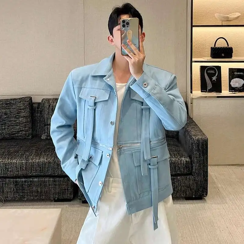 LUZHEN Spring Trendy Detachable Splicing Niche Design Casual Jacket Men\'s High Street Fashion Coat 2025 Original Clothes 9e722f