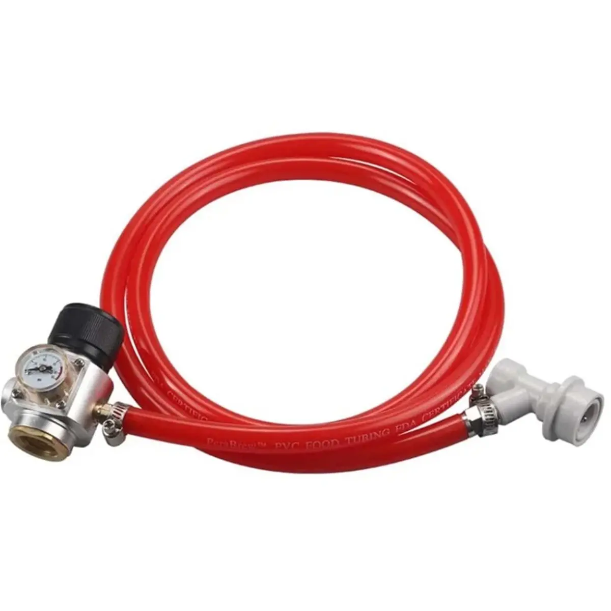 Regulador de Gas CO2 Mini para Soda Tr21.4, Incluye Conjunto de Línea de Gas, Desconectador de Gas con Bloqueo de Bola para Dispensador de Tanque de Soda/Corny Keg