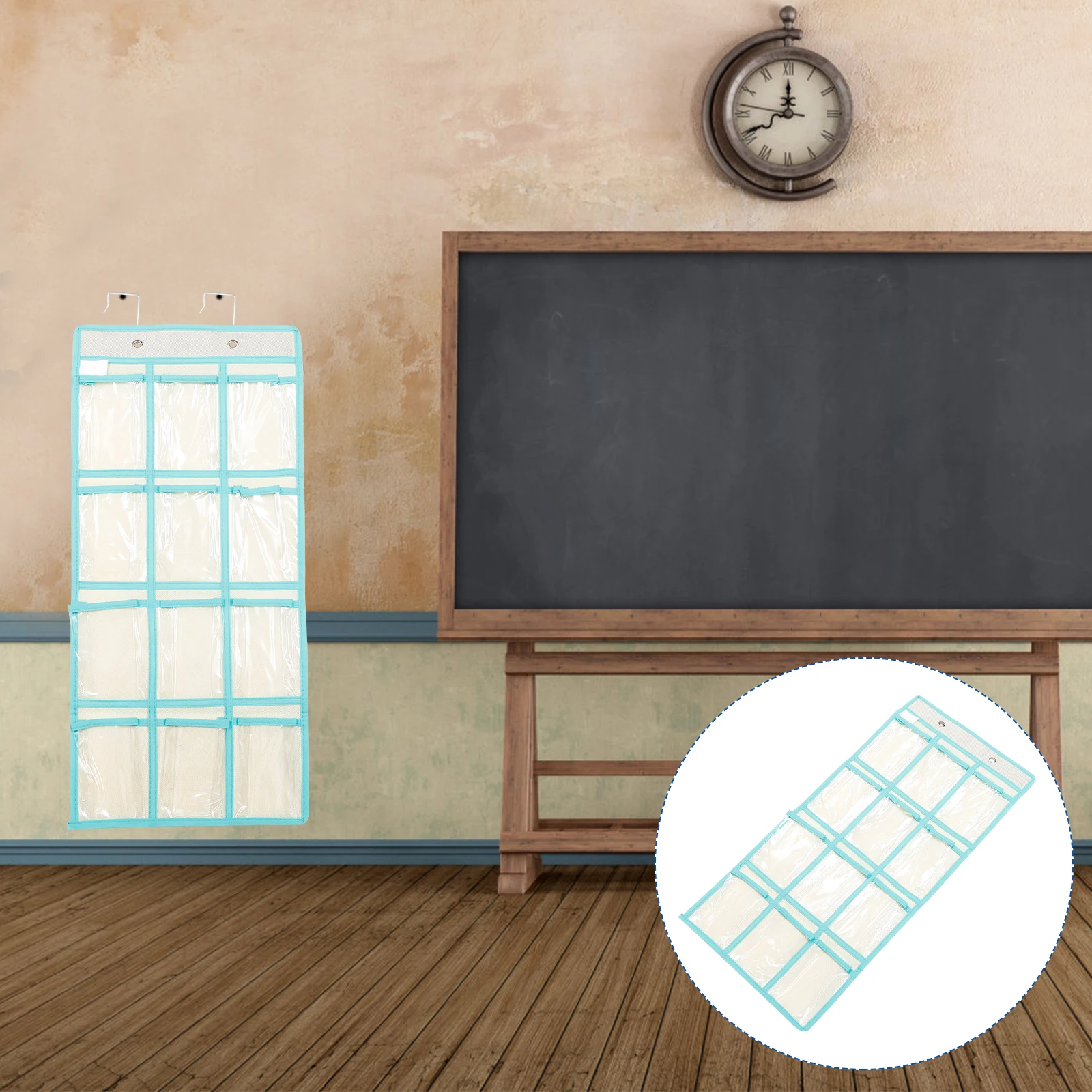 Home Storage Bag Pocket Organizer Pouch Clear Hanging Pockets Classroom Phone Calculator Shoe School Cell Wall Organiser