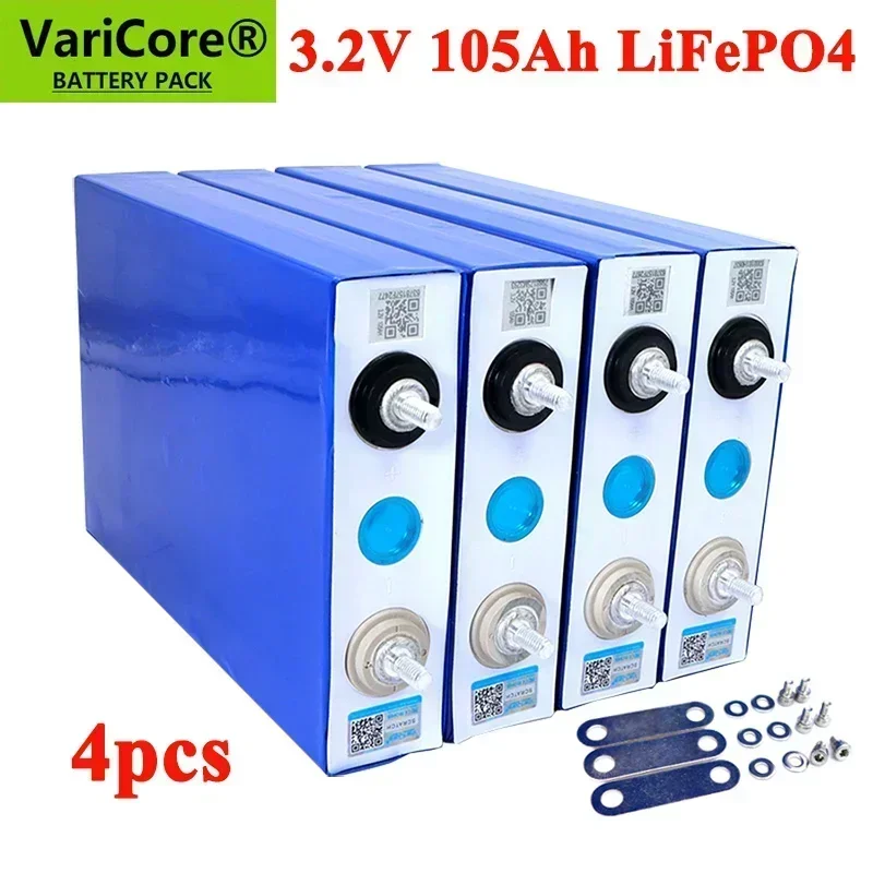 4PCS 3.2V 280Ah 310Ah 105Ah 90Ah LiFePO4 Rechargeable battery DIY 12V for Electric car RV Solar Energy Golf Cart TAX FREE