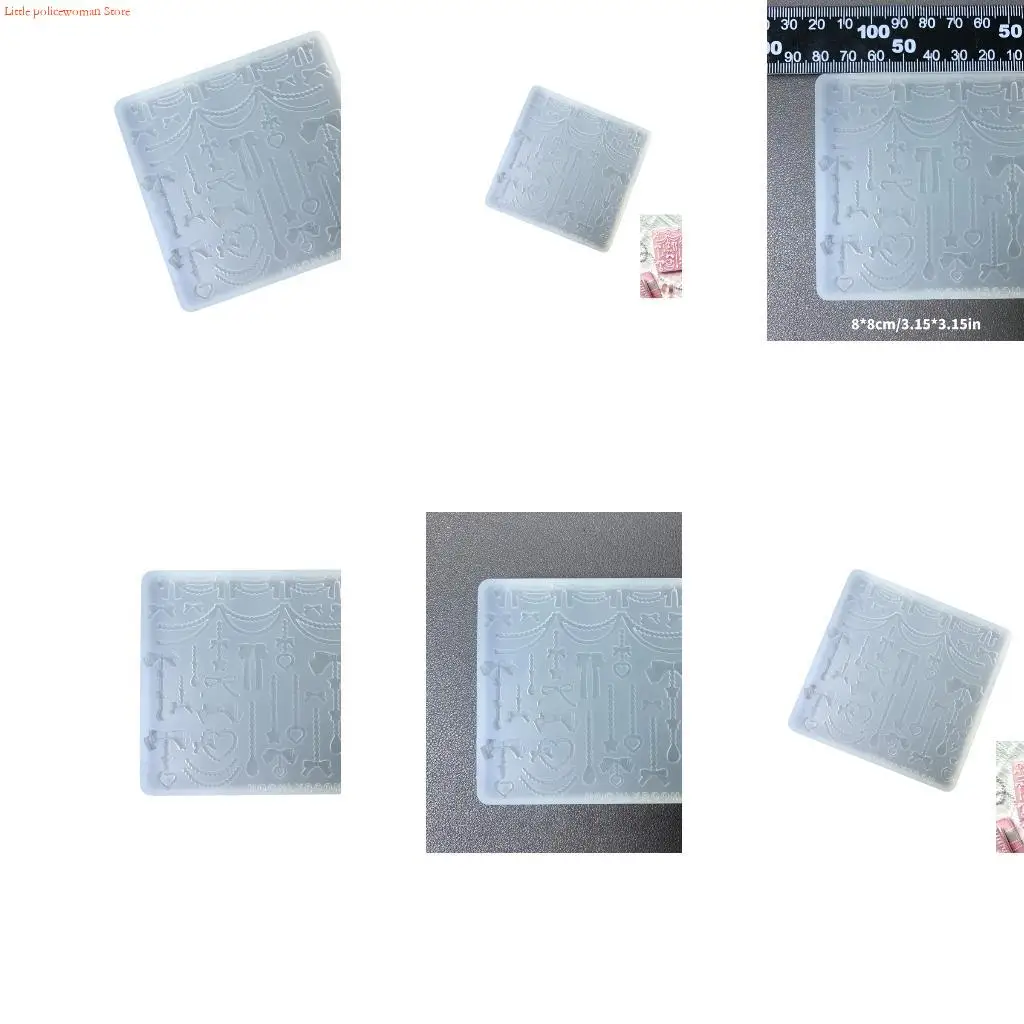 F92D Bowknot and Bead Chain Accessories Silicone Mold Accessory Mould Jewelry Tool