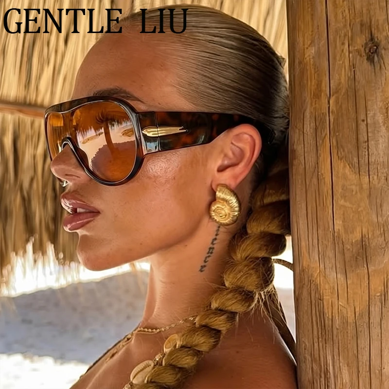 

Y2K Punk Oversized Shield Mask Sunglasses Women Big Frame 2026 Luxury Brand Vintage Flat Top One-Piece Sun Glasses Lady Shades