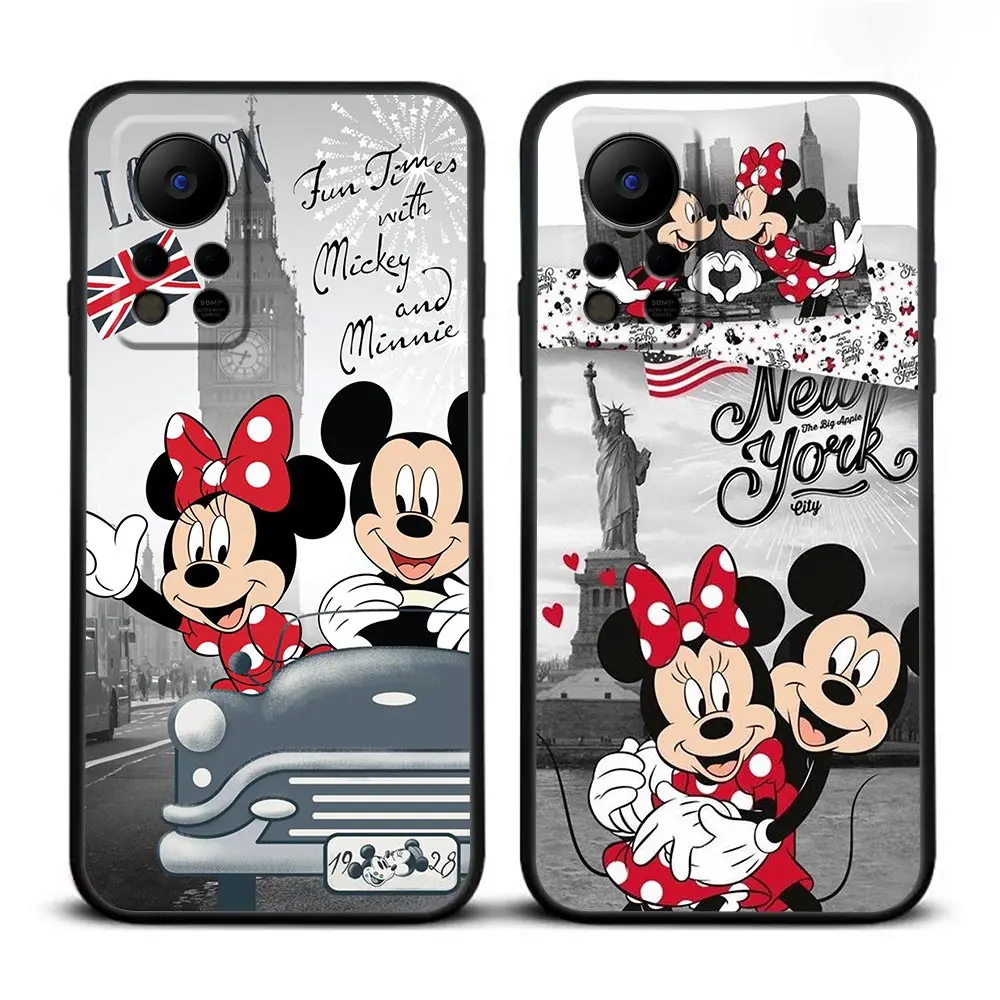 Phone Case For Infinix TECNO SPARK 8 7 6 Go 5 HOT 30 30I 20 20I 20S 12 12I 11 11S 10 Play POP6 Case Cute M-Mickey M-Minnie Mouse