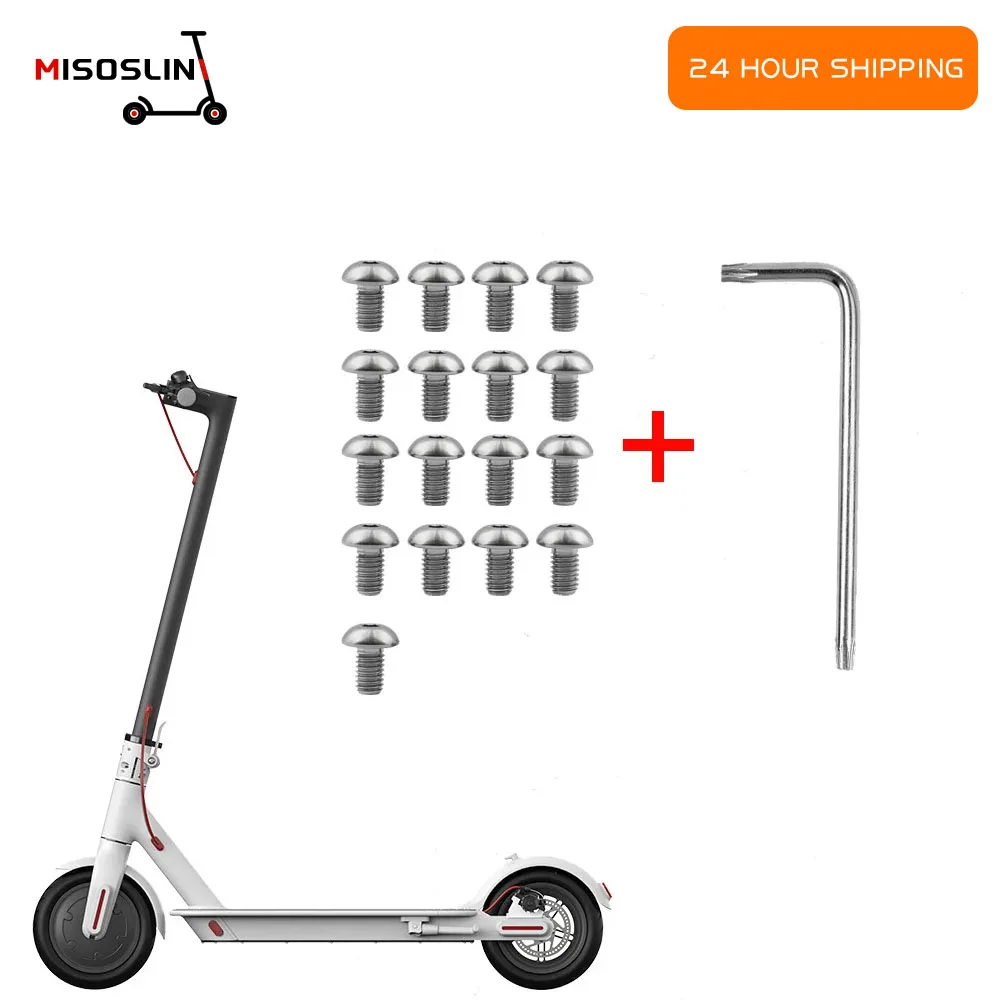 Stainless Steel Metal Screws For Xiaomi Mijia M365 Electric Scooter 17PCS Bottom Battery Cover Screw Tools Repairs Accessories