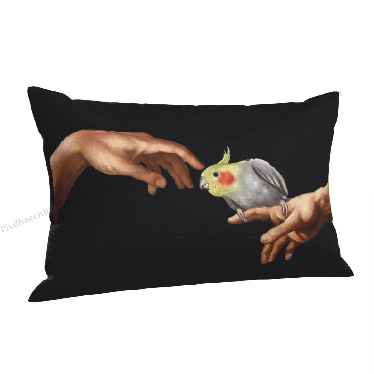 Touch Michelangelo Bird Hug Pillowcase Animal Parrots Cockatiel Doodle Backpack Cojines Bedroom Office Pillow Covers Decorative