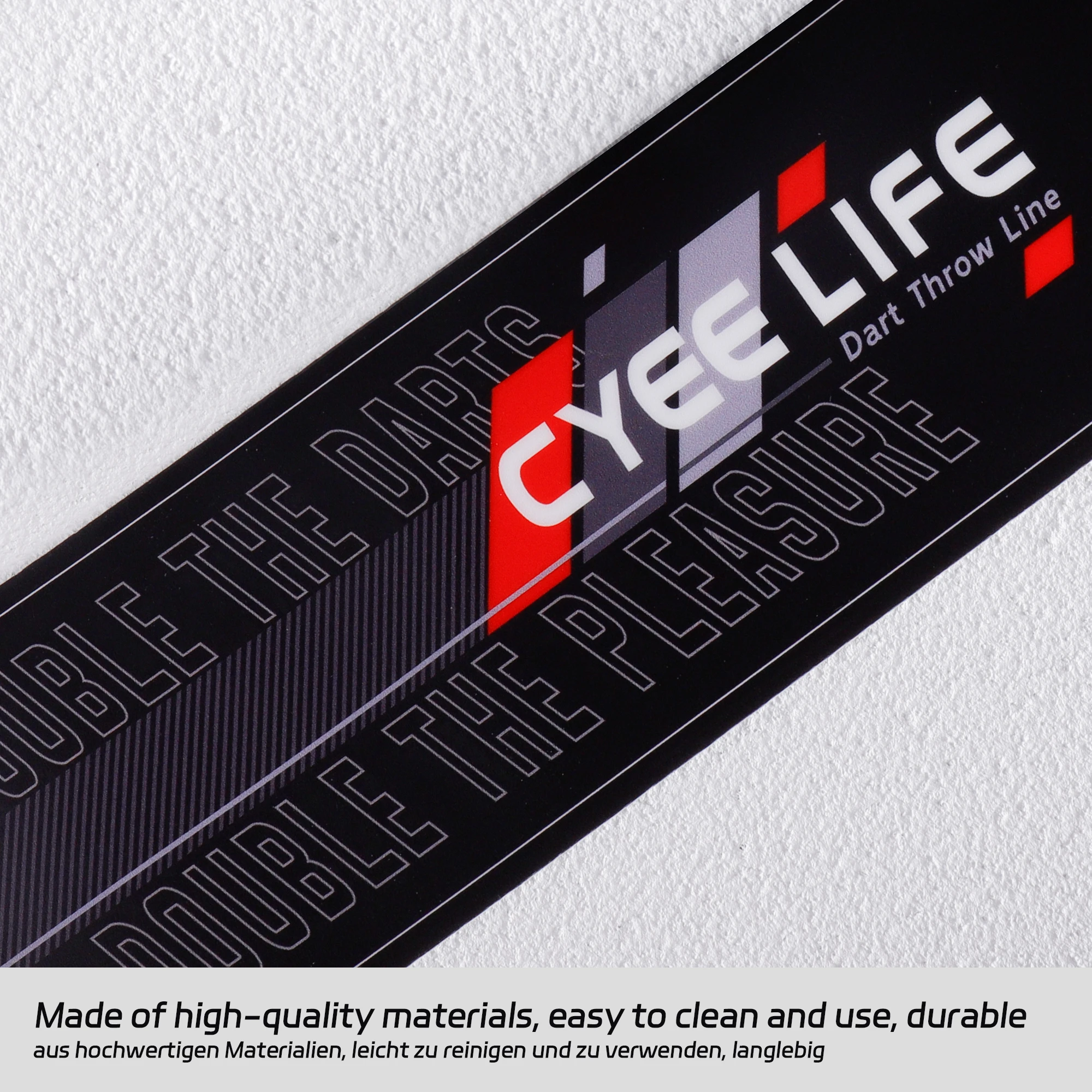 CyeeLife-Black and Red Dart Throw Line, Acessórios Especiais, Tamanho 59x10cm