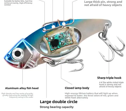 Droppformad undervattensögonform som lockar fisk för nattfiske, 100 timmars ljusfiskebete, flerfärgad LED-blixtlampa 8 best sales LED-bete - №8