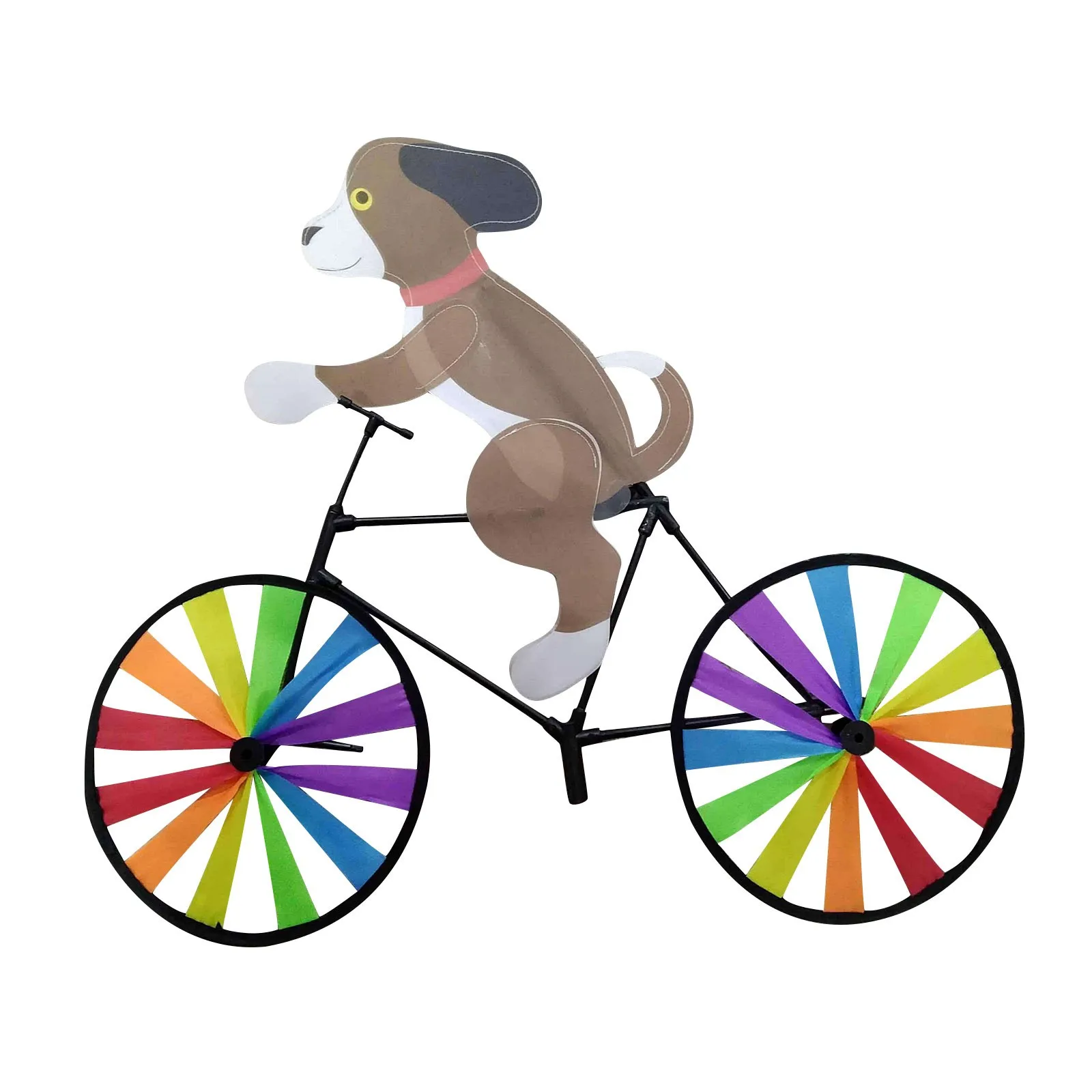 Animal Riding Bike Windmill Innovative Cartoon Cat Dog Wind Spinner Yard Art Decoration Garden Ornament Wind Portable - view 5