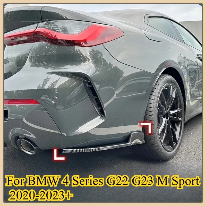 

Rear Bumper Lip Diffuser Splitter Spoiler Scratch Protector for BMW 4 Series G22 G23 M Sport 2020 2021 2022 2023+ Body Kit Trim