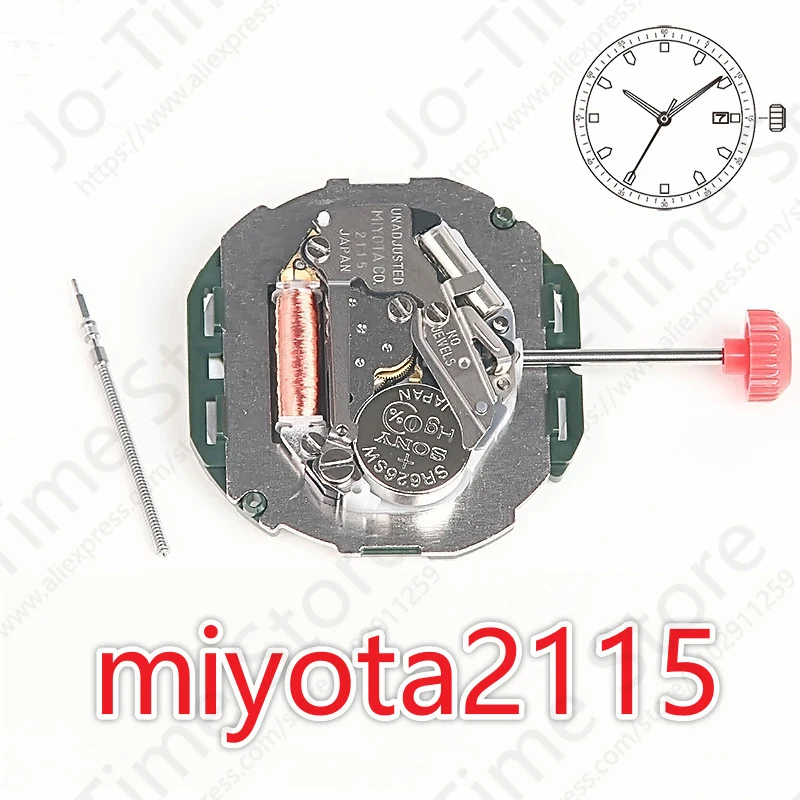 New Original 2115 Quartz Movement 2035 Single Calendar Three Needles