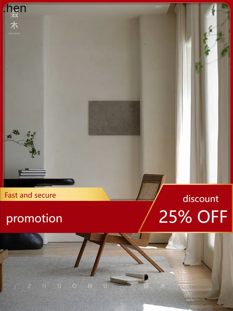 

ZML Solid Wood Leisure Chair Balcony Sofa Single Chair Homestay Recliner