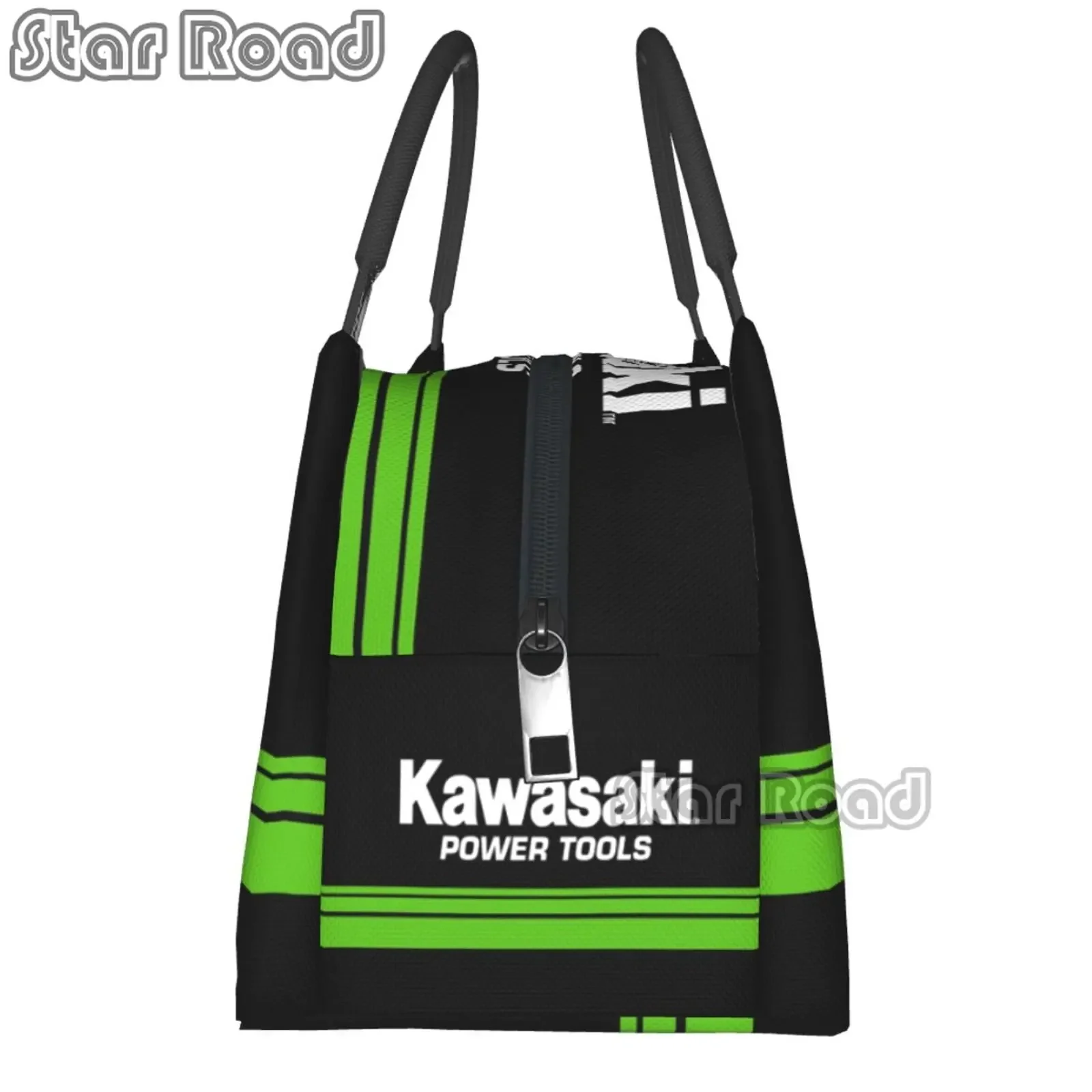 Kawasaki Motorcycle Logo Big Size Lunch Bags for Thermal Cooler Bento Box Women Lunch Box Food Bag for Office School Work